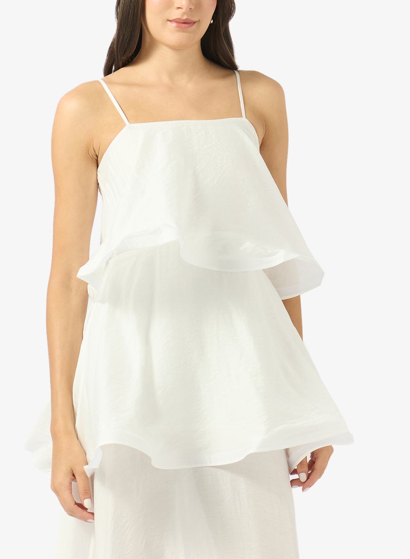 Ginger Off Shoulder Ruffle Tiered A Line Dress - Image 3