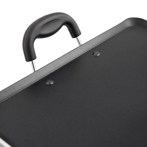 Blueberry's Non Stick Tawa, Dosa Roti Chapati Pathiri Tawa, Large Rectangular Aluminium Body, 35-cm x 33-cm with 5-mm Thickness, 1-Year Warranty (Black) - Image 4