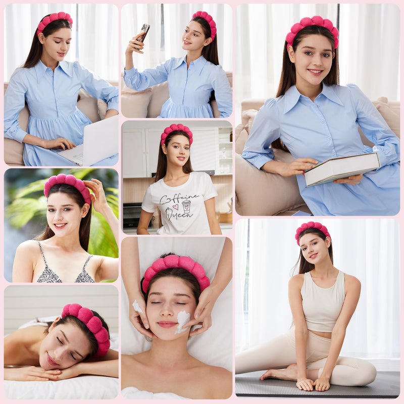 Ztomine Headbands for Women - Spa Headband and Wristband Set - Headband for Washing Face,Facial Mask,Makeup and Skin Care,Gifts for Women and Teen Girl Gifts Trendy Stuff - Image 4