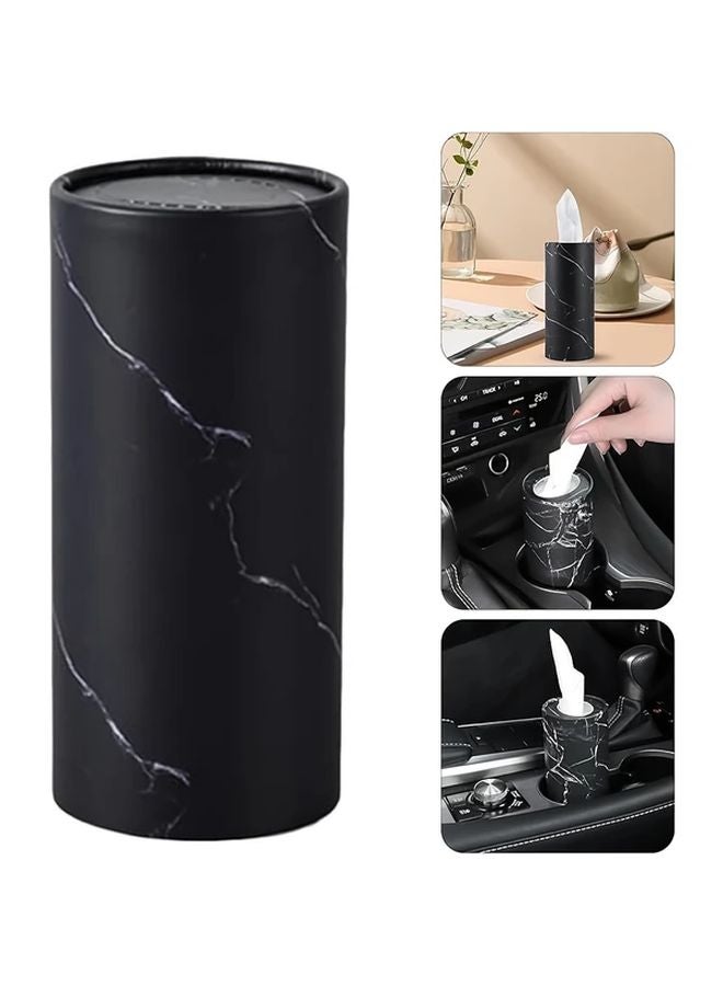 4pcs Black Car Cup Holder Tissue Box With Travel Pouch For Bathroom Vehicle - Image 5