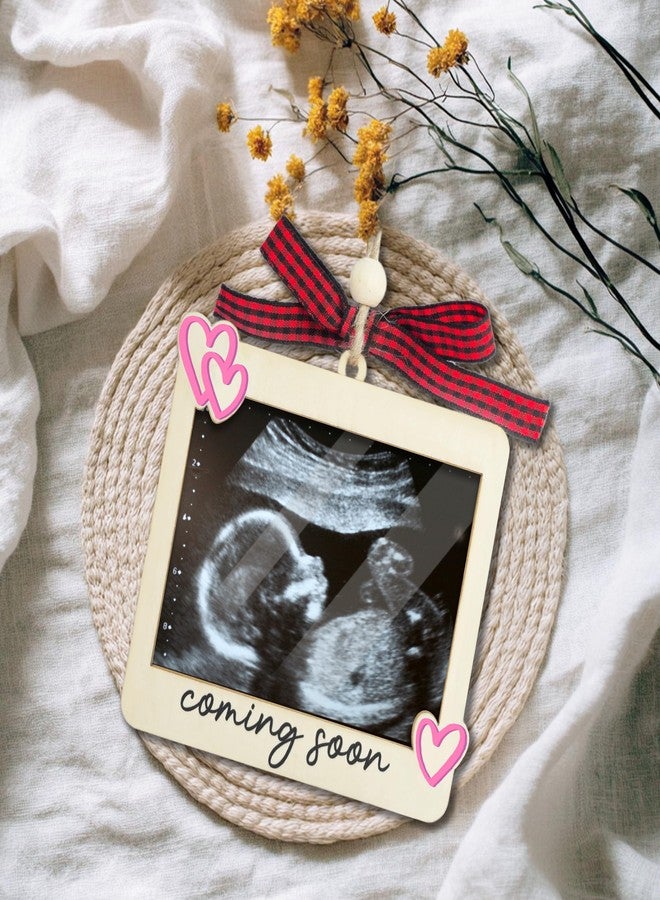 Hangwoous Ultrasound Picture Frame Ornament with Plastic Cover - Baby Coming Soon Announcement for Grandparents, Husband - Sonogram Photo Frame Ornament - Ultrasound Picture Protector - Baby Gender Reveal Gift - Image 4