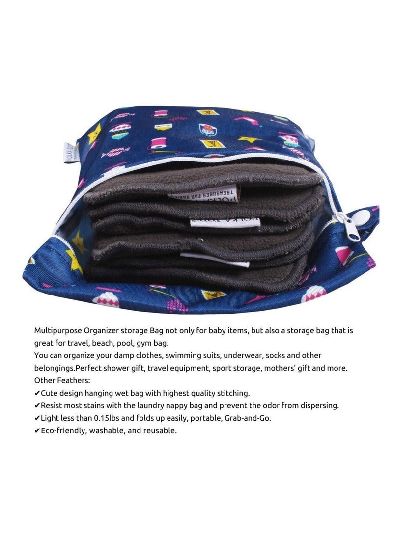 Polka Tots Waterproof Wet Bag Pouch with Zipper - Mix - Image 5