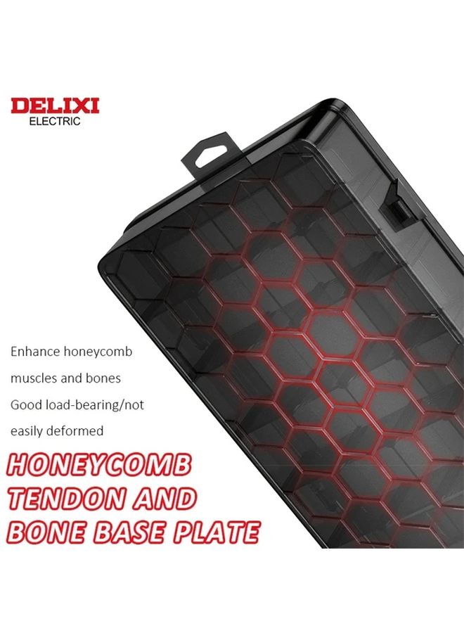 Adjustable Black Plastic Organizer Box 12 Large Grids for Electronic Components Screws Bolts Nuts - Image 5