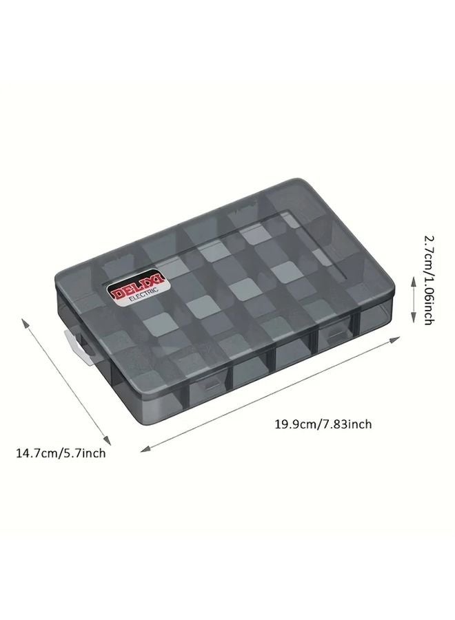 Adjustable Black Plastic Organizer Box 12 Large Grids for Electronic Components Screws Bolts Nuts - Image 3