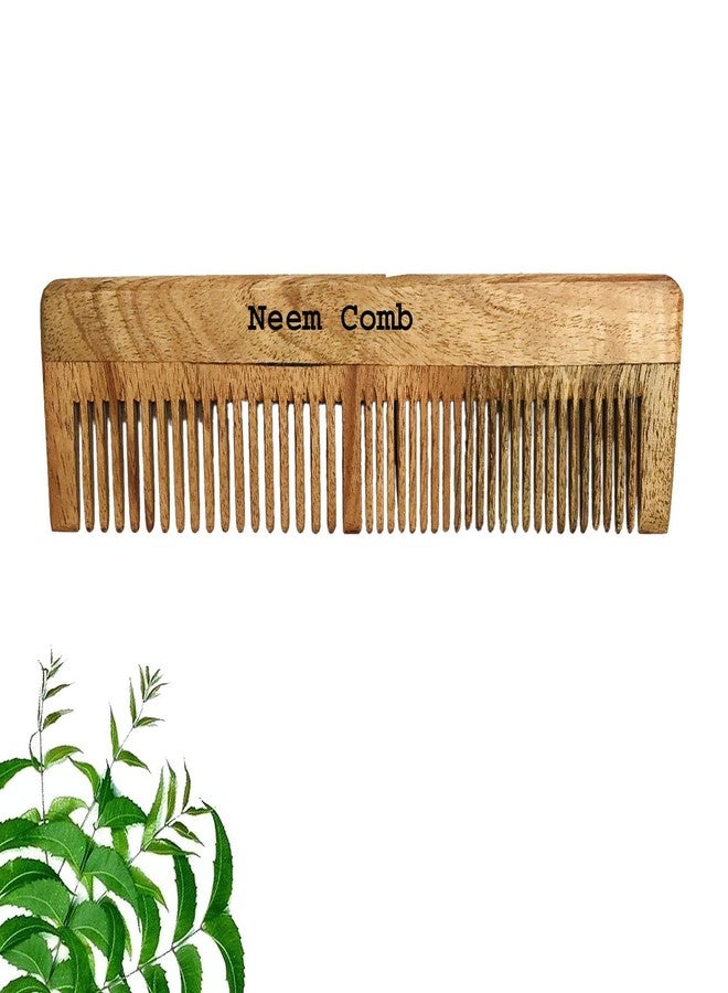 Arooman™ Neem Wood Hair Comb,Comb for unisex, Pack_1, Color_ Brown - Image 1
