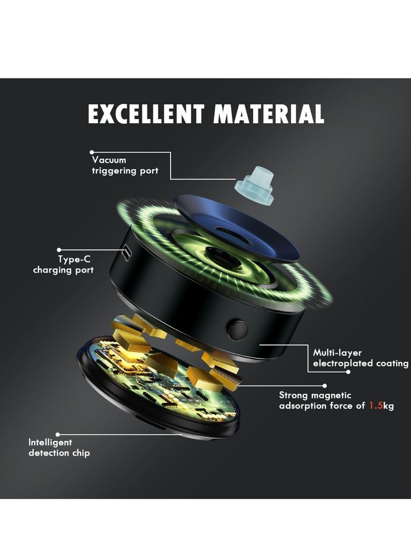 ELTRAZONE Magnetic Suction Cup Phone Holder for Car - Universal Dashboard & Windshield Mount for iPhone 15, 14, 13 Pro Max, MagSafe Case Compatible, All Phones, Secure & Adjustable, Grey - Convenient & Stable Car Phone Mount - Image 3