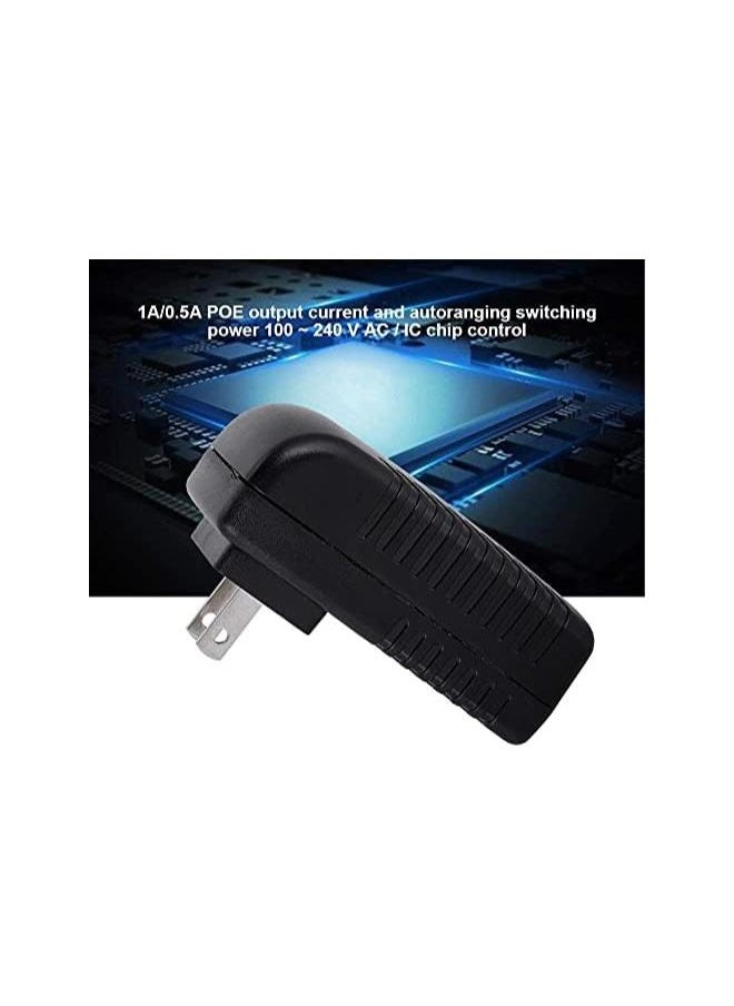 WYBOT - 48V 0.5A Passive POE Power Supply Injector Ethernet Adapter with Wall Plug Suitable for IP Voip Phones, Cameras, AP and More(US) - Image 1