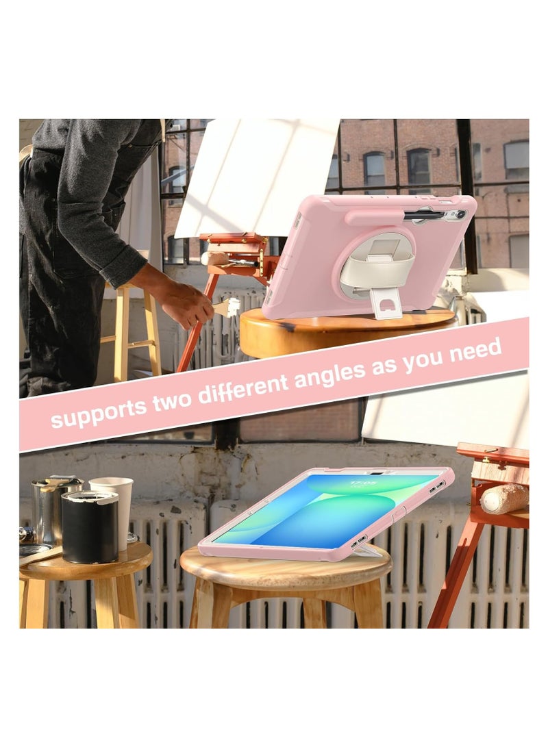 عام "حافظة أطفال لوحي جالاكسي تاب S10 FE 2025/S9 FE 2023 مقاس 10.9 بوصة - غطاء متين مضاد للصدمات مع حامل دوار 360 درجة ورباط يدوي للحماية من السقوط" - Image 2