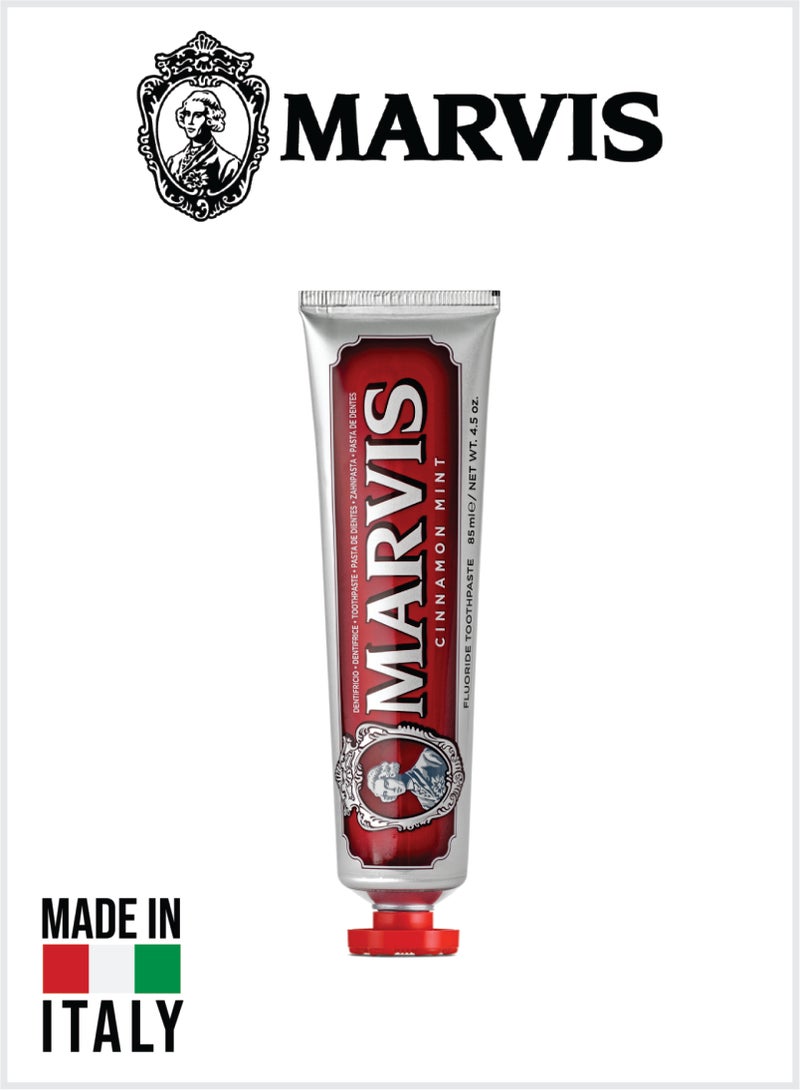 Marvis Cinnamon Mint Toothpaste Fluoride Toothpaste, Long-Lasting Fresh 85ML - Image 1