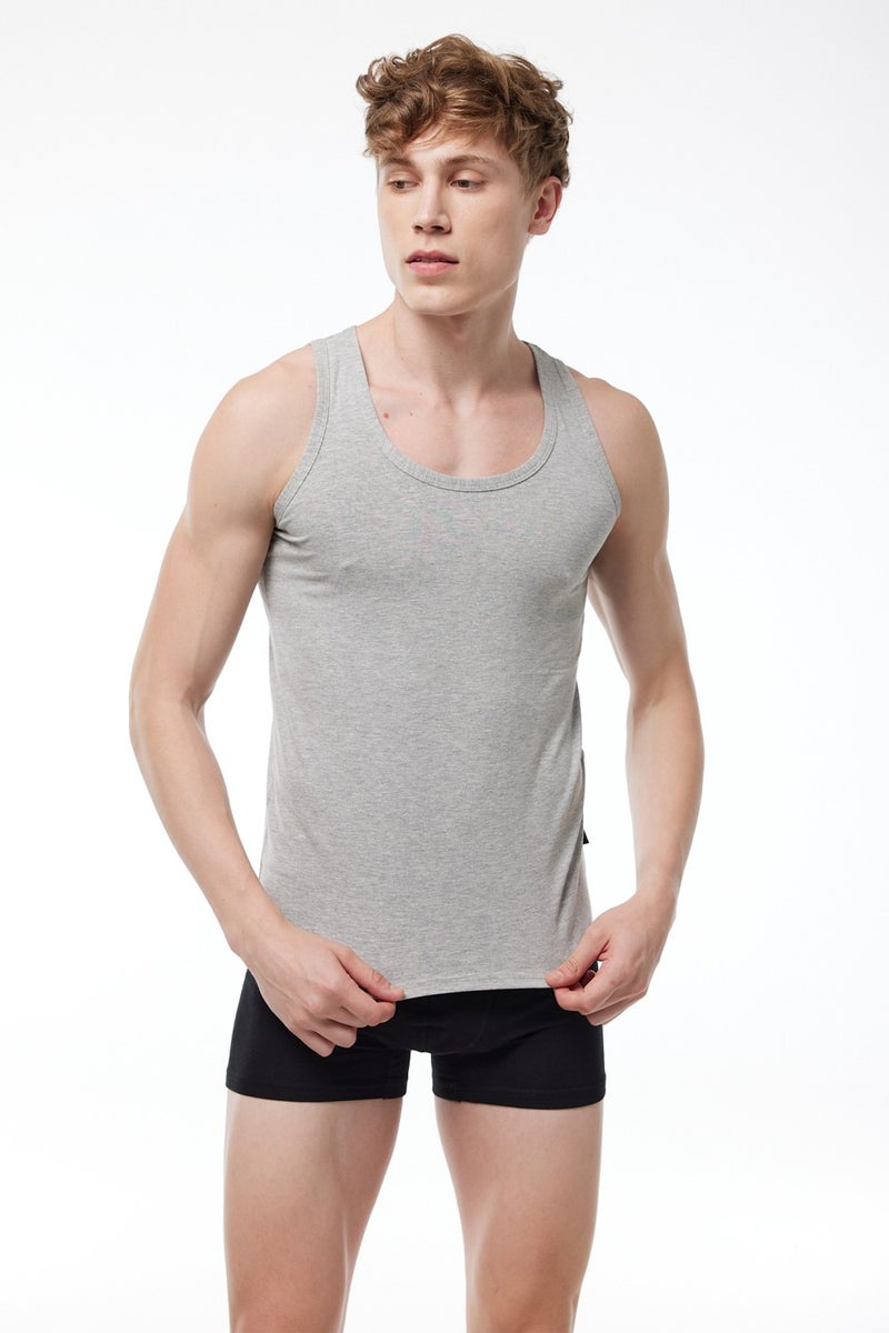 Malabadi Men's Greymelanj Modal Undershirt 008  - Image 2