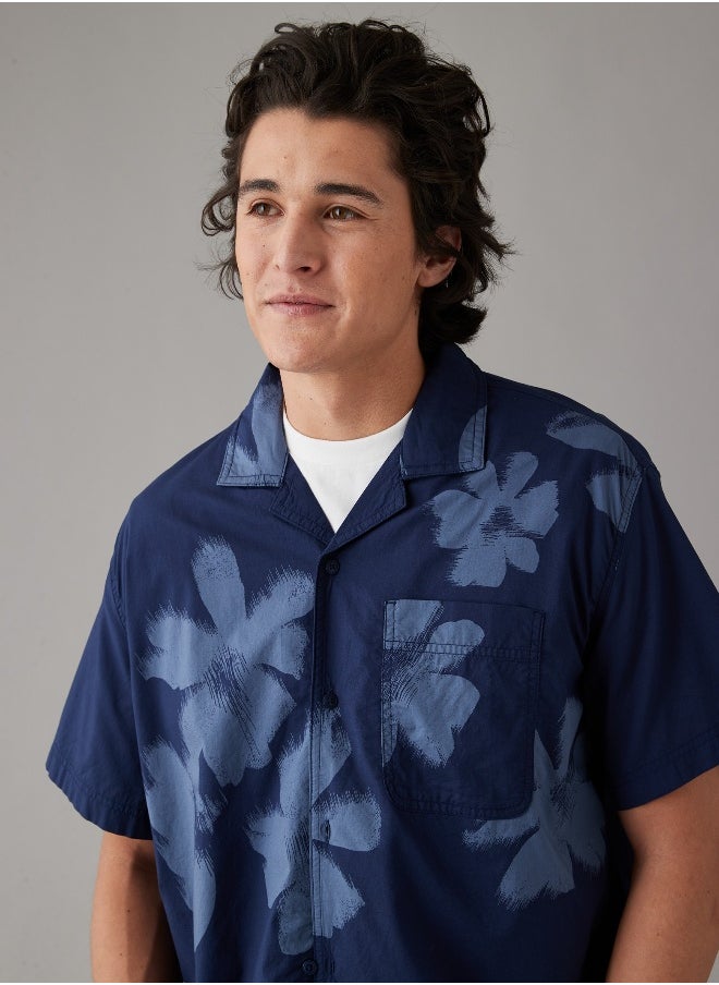 American Eagle - AE Floral Button-Up Poolside Shirt - Image 1