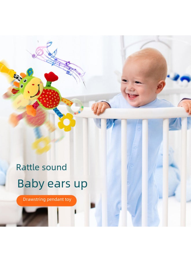 Baby Teething Toy Plush Interactive Toys For Infants Teeth Grinding Relief Educational Sensory Development Baby Fans Brand-Color:Little Monkey