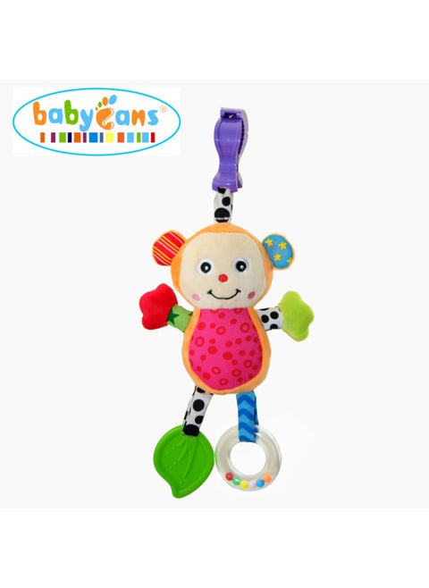 Baby Teething Toy Plush Interactive Toys For Infants Teeth Grinding Relief Educational Sensory Development Baby Fans Brand-Color:Little Monkey