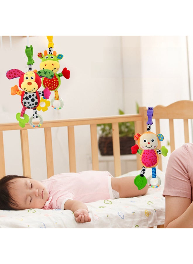 Baby Teething Toy Plush Interactive Toys For Infants Teeth Grinding Relief Educational Sensory Development Baby Fans Brand-Color:Little Monkey