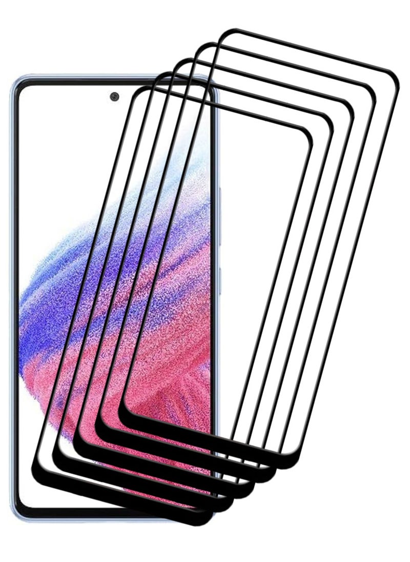ACLIX 5 Pieces Antistatic ESD Dustproof Premium Quality High Definition Tempered Glass Screen Protector Designed For Samsung Galaxy A53 5G - Image 1