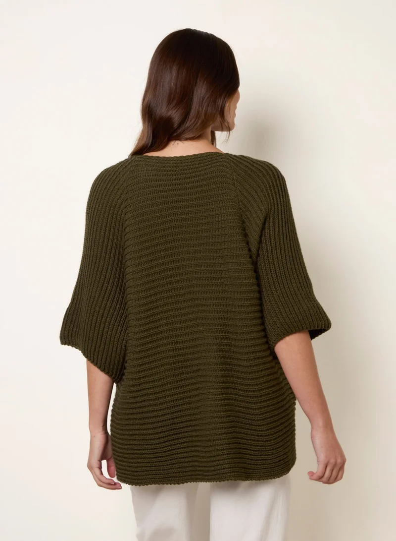 بلو فانيلا Pointelle Knit Cardigan