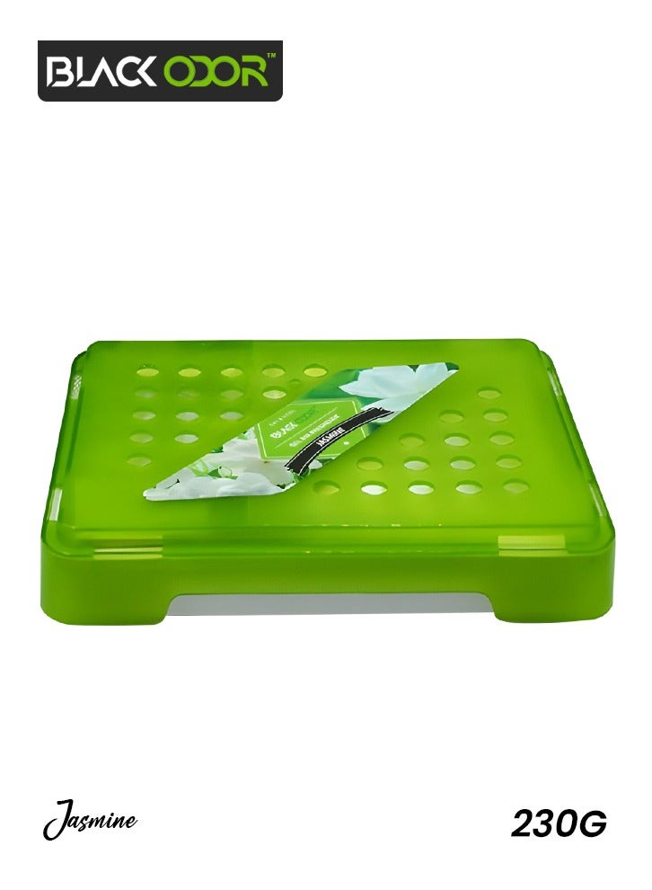 Black Odor Jasmine Air Freshener  230g  Long-Lasting Car & Home Deodorizer  Jasmine Scent  Eco-Friendly  Non-Toxic  No Gas  Works in All Seasons - Image 1