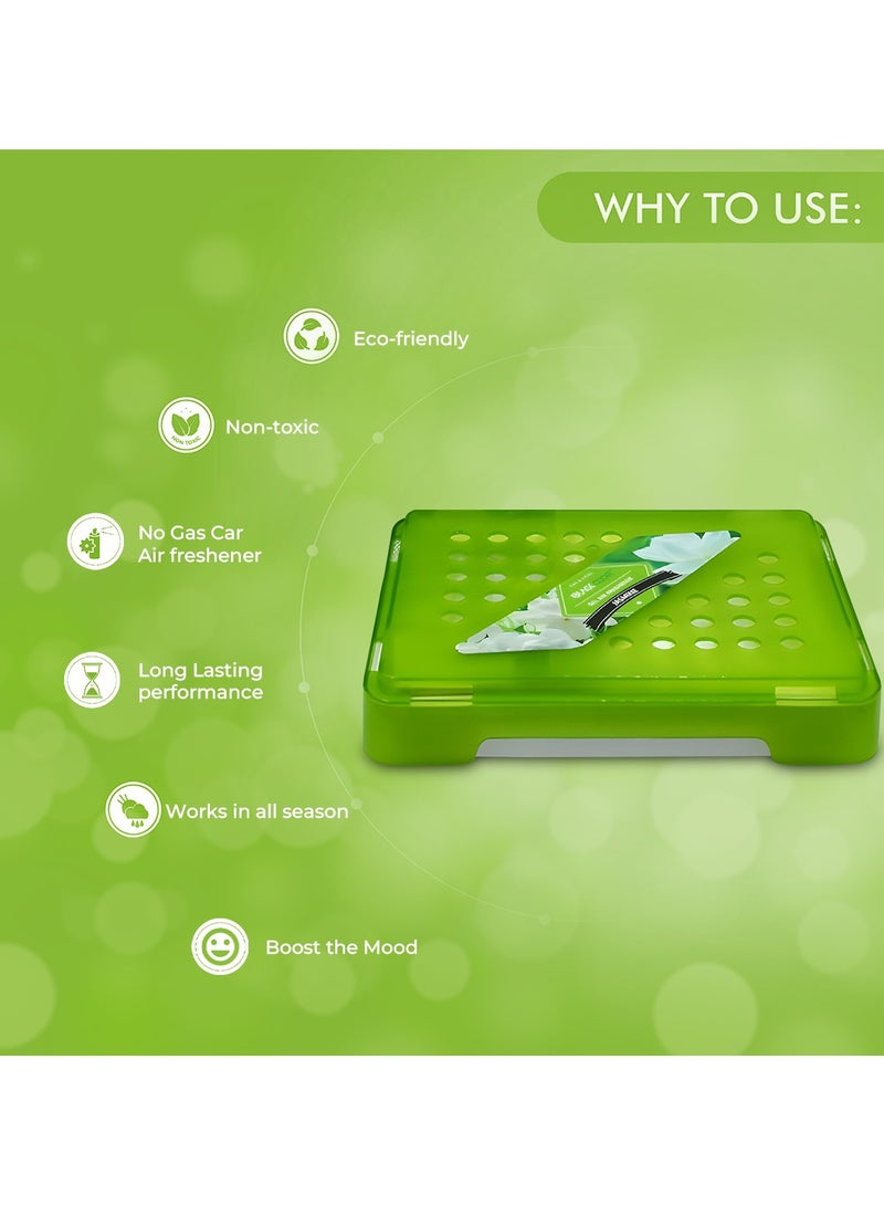 Black Odor Jasmine Air Freshener  230g  Long-Lasting Car & Home Deodorizer  Jasmine Scent  Eco-Friendly  Non-Toxic  No Gas  Works in All Seasons - Image 3