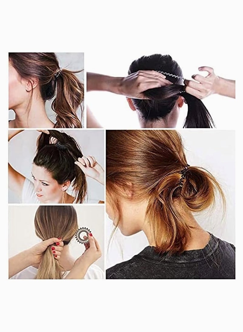 KASTWAVE Spiral Hair Ties, KASTWAVE Small Plastic Hair Coil Bands, Spiral Ponytail Holders, Cord Traceless Hair Ring, Hair Accessories for Women Girls, 20 Pcs  - Image 2