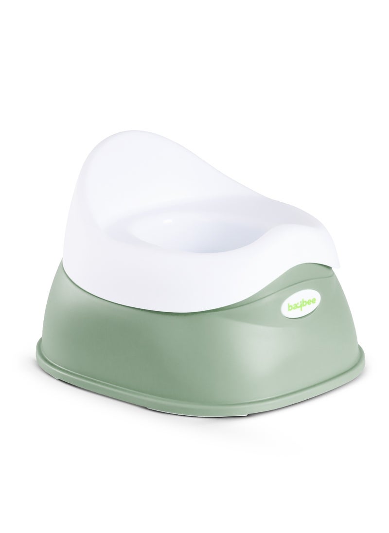 BAYBEE Baybee Neo Baby Potty Training Seat for Baby, Portable Kids Potty Chair Seat for Toddlers with Detachable Bowl & High Backrest, Baby Toilet Seat Potty Seat for Kids 0 to 3 years Boy Girl (Green)  - Image 1