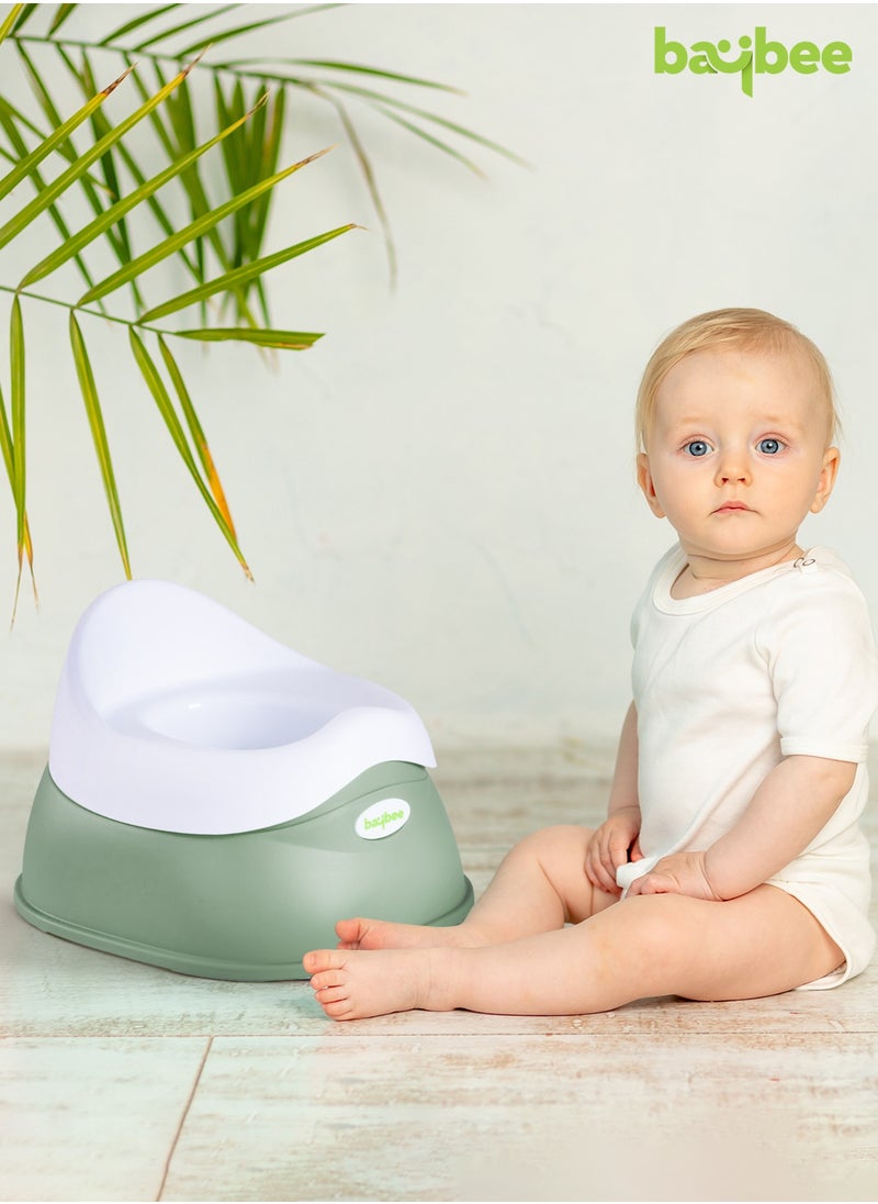BAYBEE Baybee Neo Baby Potty Training Seat for Baby, Portable Kids Potty Chair Seat for Toddlers with Detachable Bowl & High Backrest, Baby Toilet Seat Potty Seat for Kids 0 to 3 years Boy Girl (Green)  - Image 2