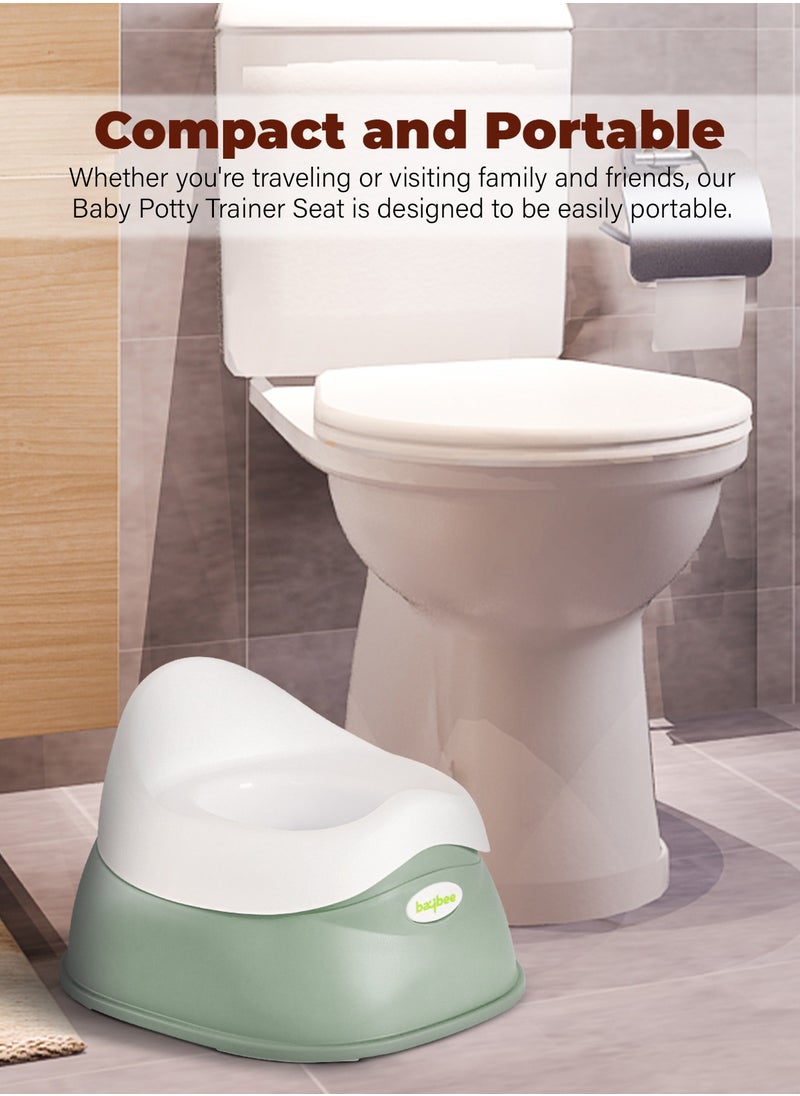 BAYBEE Baybee Neo Baby Potty Training Seat for Baby, Portable Kids Potty Chair Seat for Toddlers with Detachable Bowl & High Backrest, Baby Toilet Seat Potty Seat for Kids 0 to 3 years Boy Girl (Green)  - Image 4