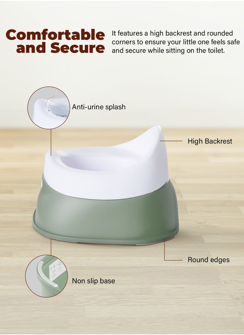 BAYBEE Baybee Neo Baby Potty Training Seat for Baby, Portable Kids Potty Chair Seat for Toddlers with Detachable Bowl & High Backrest, Baby Toilet Seat Potty Seat for Kids 0 to 3 years Boy Girl (Green)  - Image 5