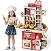 KIZONLY Kids Kitchen Set 88PCS Play Kitchen Set for Toddlers 35 Cooking StoveToys Accessories with Light and Sound Pretend Kitchen Toys Birthday Gifts Playset for Girls 1 2 3 4 5 Year Old - Image 2