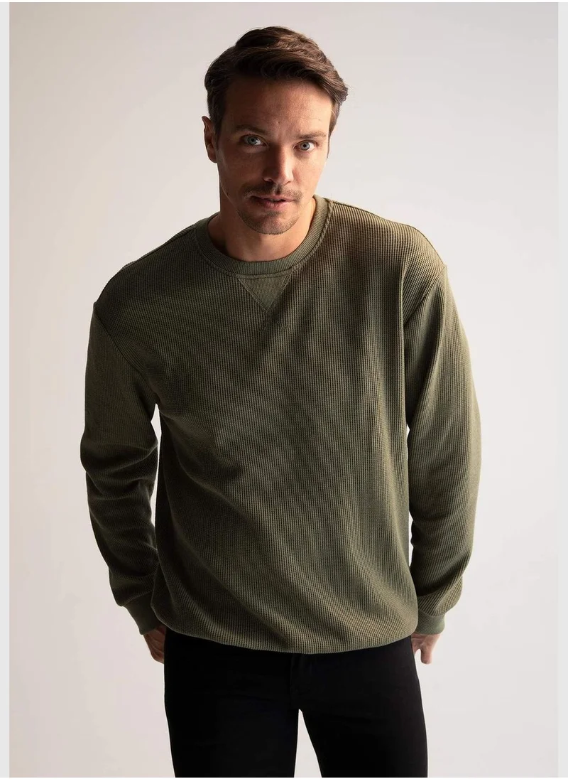 DeFacto Man Comfort Fit Knitted Sweatshirt
