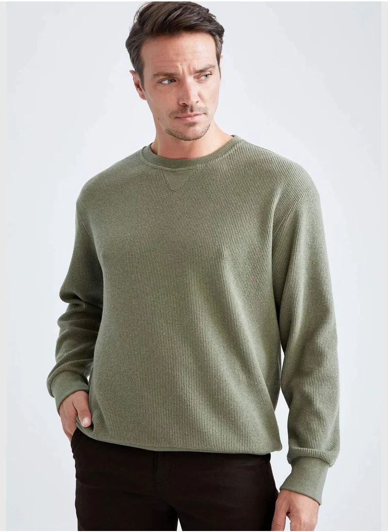 DeFacto Man Comfort Fit Knitted Sweatshirt