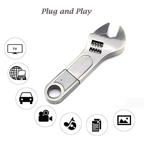 AreTop Novelty Flash Drive 32GB, USB2.0 Miniature Spanner Shape Cute USB Flash Drive Thumb Drives Cool Memory Stick Pen Drive Gift for Collegue Students Kids Children Employees Present - Image 5