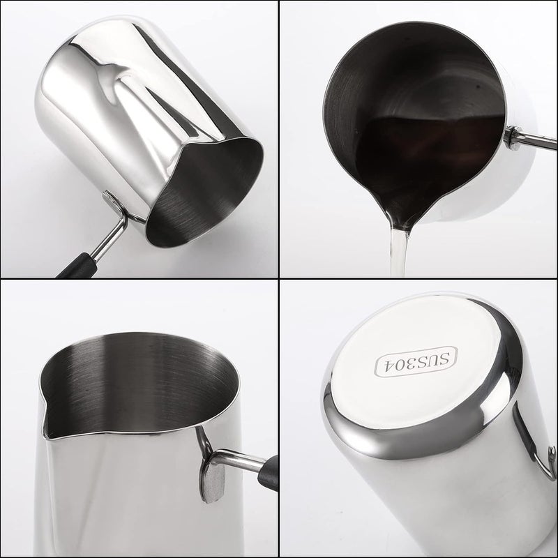 Aputue Milk Butter Warmer Pot, 1000ml Stainless Steel Coffee Pot with Spout, Stovetop Chocolate Melting Pot for Butter, Milk and Syrup, Ideal for Home Kitchen and Camping - Image 5