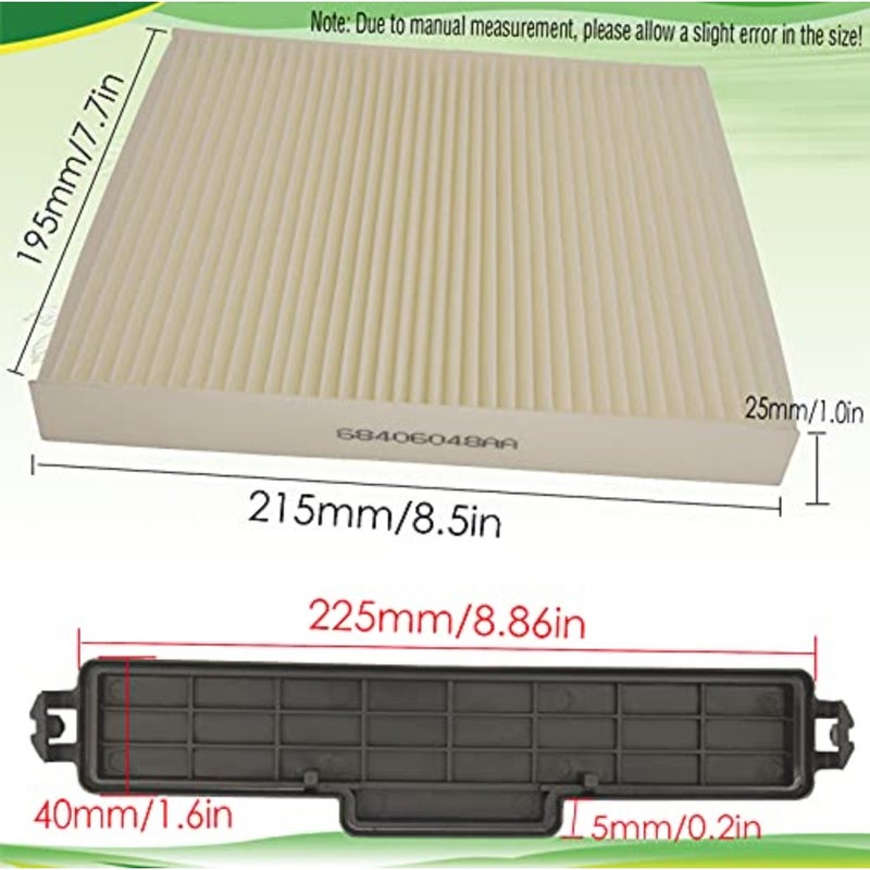 68406048AA Cabin Air Filter 68318365AA and 68052292AA Air Conditioning Filter Access Door Compatible with Dodge Ram 1500 2500 3500 by - Image 2