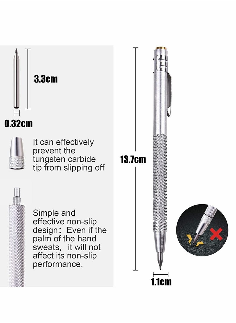Excefore - Tungsten Carbide Scriber with Magnet, 4 Pcs  Carbide Scriber Marking Tools with Extra 4 Replacement Marking Tip - Image 1