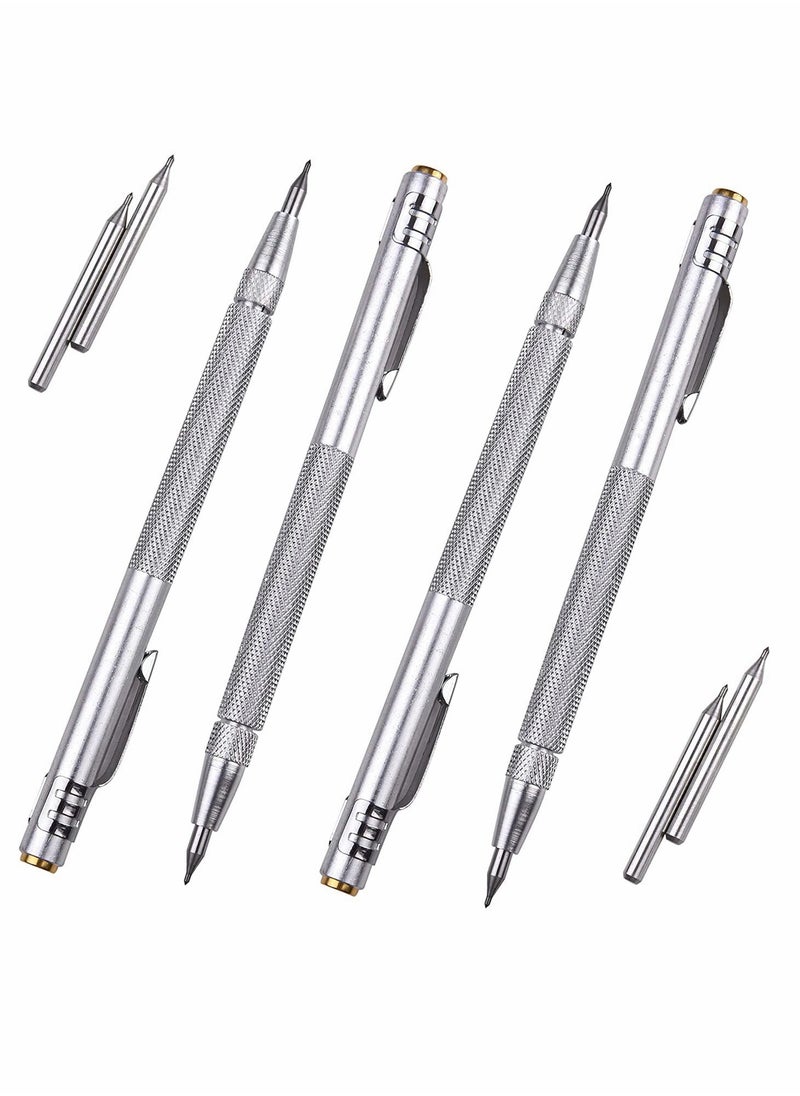 Excefore - Tungsten Carbide Scriber with Magnet, 4 Pcs  Carbide Scriber Marking Tools with Extra 4 Replacement Marking Tip - Image 1