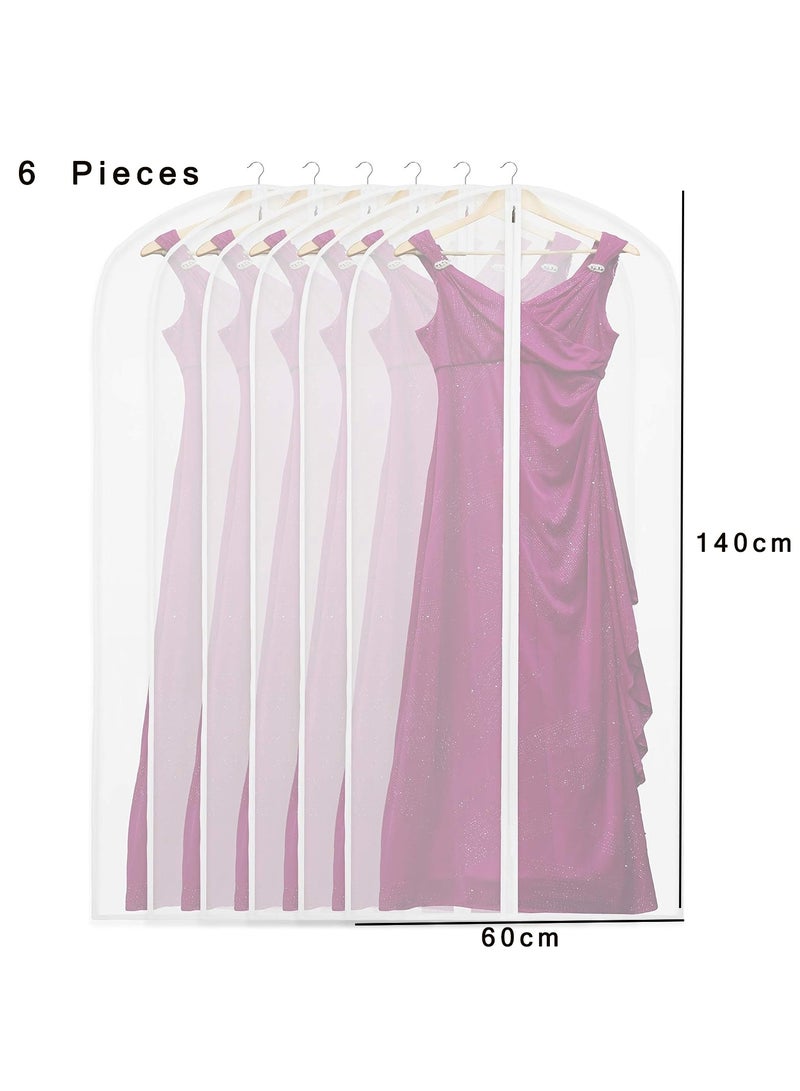 CityRiya-Long Garment Bag Suit Bag 6 Pcs 60*140cm Garment Cover Bag for Hanging Clothes Dress Bag Covers Dustproof Garment Cover Bag Clothes Cover Bags Protector for Closet Storage Coats, Robe, Shirts, Dress  - Image 2
