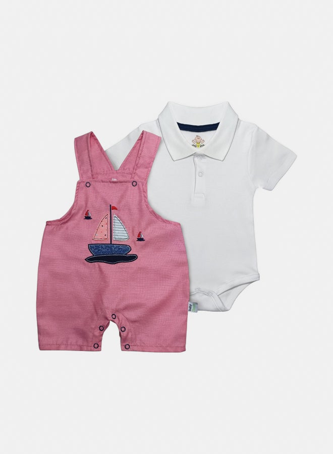 BabyShoora Baby Boy Summer Ss Romper Set - Image 1
