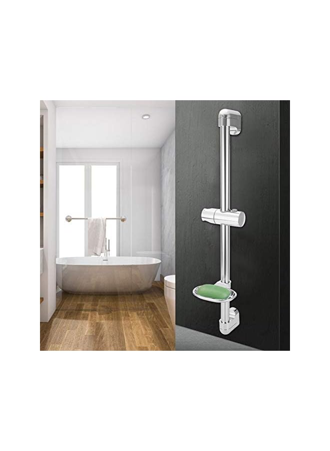 The Bros with Soap Box G1/2" Shower Extension Arm Wall Mounted Stainless Steel Shower Head Holder, Shower Bar, for Home for Hotel - Image 2