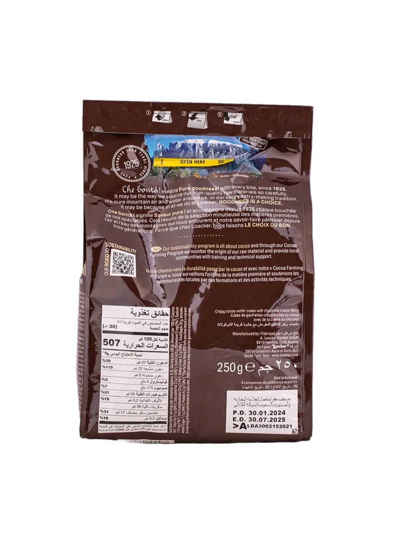 Loacker Quadratini Double Chocolate Crispy Wafers 125g - Image 2