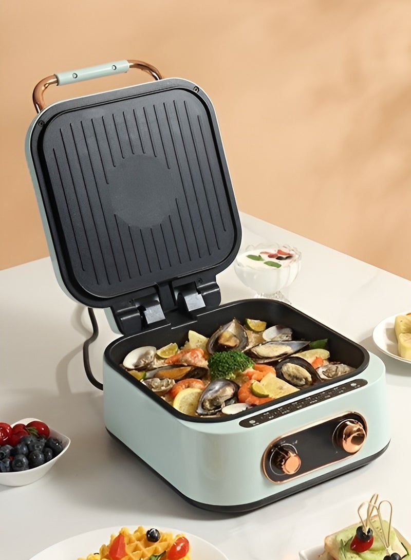 Steaming and Frying Machine craper maker pan Household Baking Pan Electric Quick-bake Multi-function Breakfast Double Sided Heating Pizza Pie Cooking Machine Crepe Pancake Maker  - Image 1