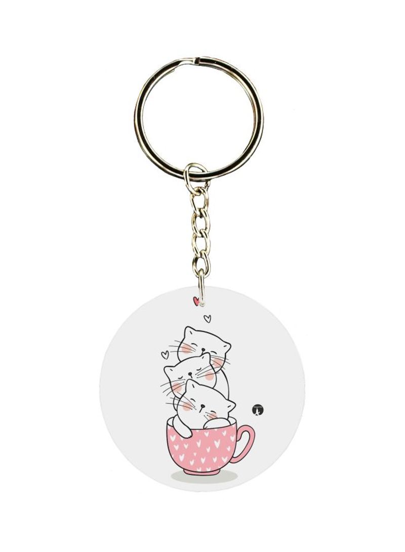 RKN Cats Printed Single Sided Keychain