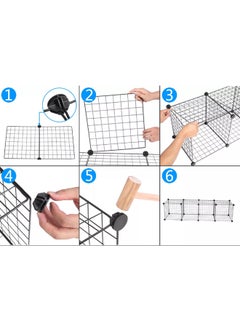 HQ-GAMING Cat Cage Indoor DIY Small Animal Cage Detachable Pet Playpen Portable Metal Wire Animal House for Cat Rabbit Ferret  - Image 3