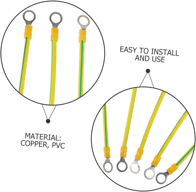 CHILDWEET 5pcs Braided Copper Ground Straps for Automotive Grounding Durable Grounding Wires for Cars Reliable Power Transmission for Battery Connections - Image 3