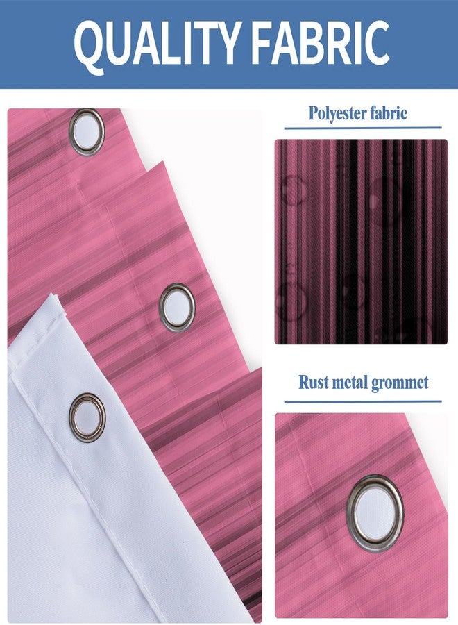 AAtter Pink and Black Shower Curtain Standard Ombre Abstract Gradient Girls Girly Cute Preppy Designer Women Teen Modern Art Unique Home Bathroom Decor Bathtub Set, 72x72, Fashion - Image 4