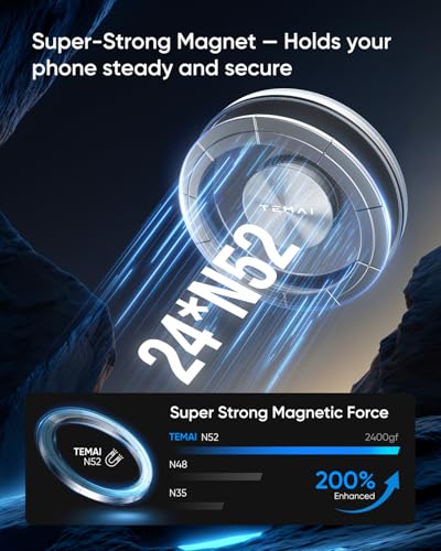 TEMAI MagSafe Phone Mount Dedicated for Tesla Model Y 2025 (Juniper) ONLY - No Damage Silicone - Fits iPhone 17 16 15 Pro Max - [Specifically for Center Vent Position] - Image 4