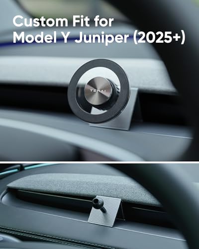 TEMAI MagSafe Phone Mount Dedicated for Tesla Model Y 2025 (Juniper) ONLY - No Damage Silicone - Fits iPhone 17 16 15 Pro Max - [Specifically for Center Vent Position] - Image 2
