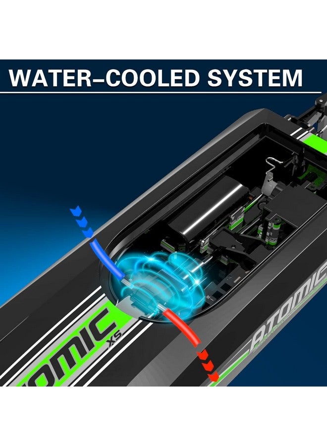 VOLANTEXRC Remote Control Boats for Pools and Lakes 20+MPH AtomicXS High Speed RC Boat for Kids or Adults Toy Boat Gifts with 2 Batteries & Reverse Function (795-5 Black) - Image 4