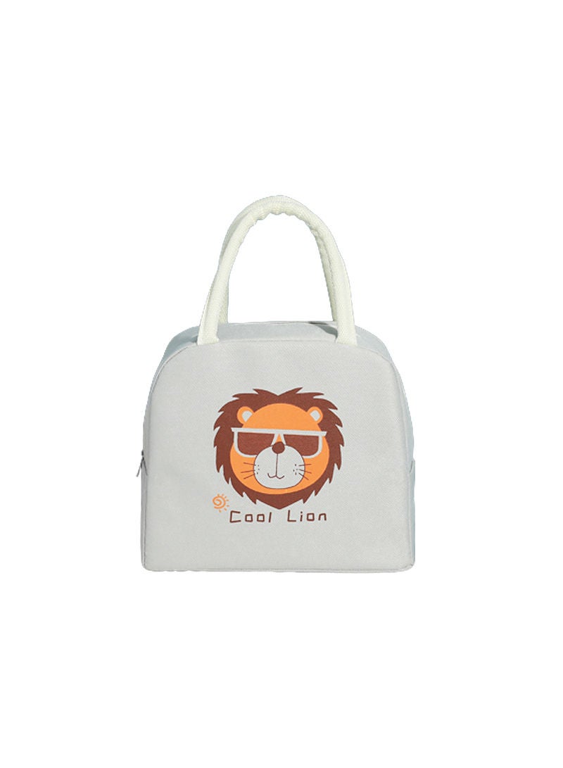 شاربدو حقيبة بينتو معزولة كرتونية مع علبة غداء من رقائق الألومنيوم قابلة لإعادة الاستخدام للطلاب (24 × 12.5 × 22 سم) - Image 1