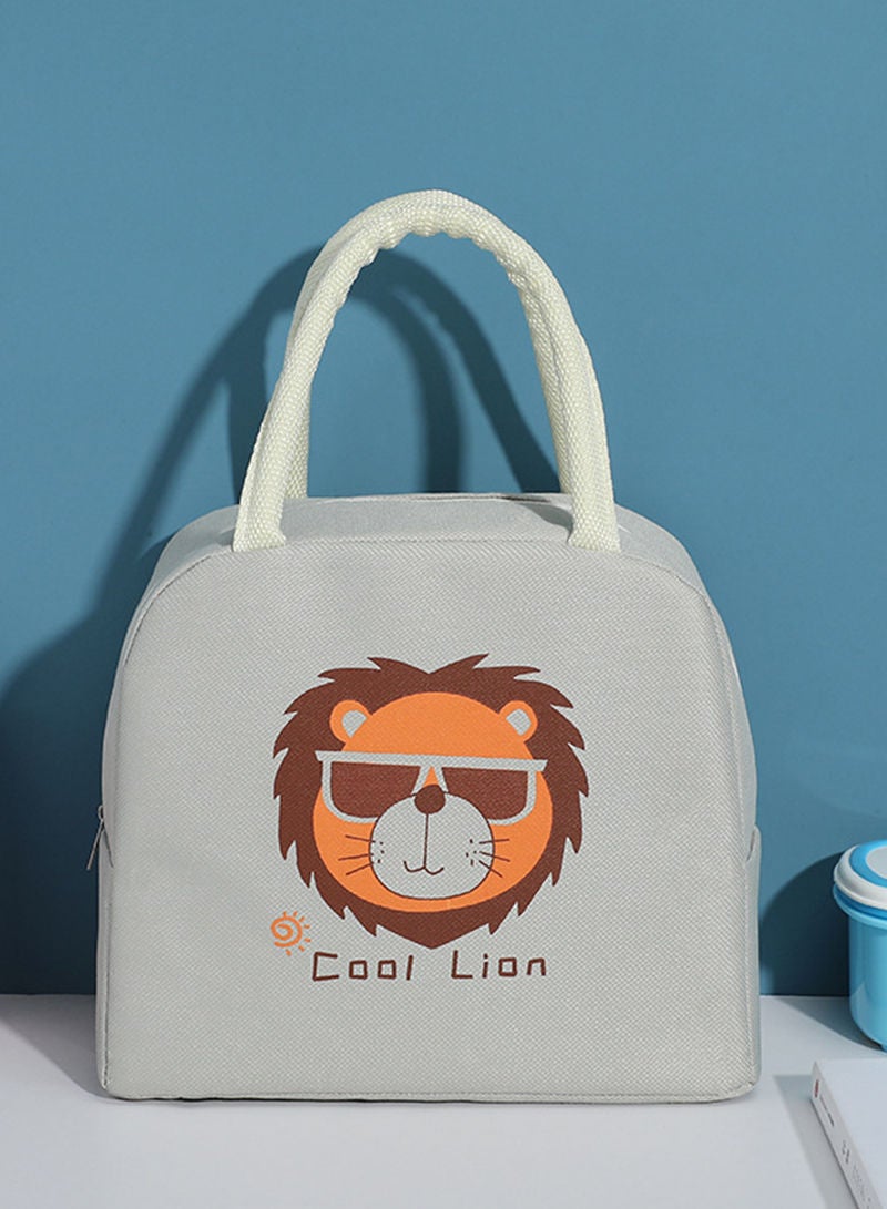 شاربدو حقيبة بينتو معزولة كرتونية مع علبة غداء من رقائق الألومنيوم قابلة لإعادة الاستخدام للطلاب (24 × 12.5 × 22 سم) - Image 2