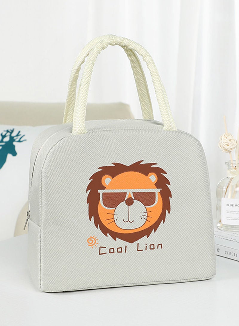 شاربدو حقيبة بينتو معزولة كرتونية مع علبة غداء من رقائق الألومنيوم قابلة لإعادة الاستخدام للطلاب (24 × 12.5 × 22 سم) - Image 3